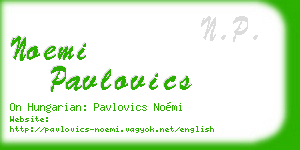 noemi pavlovics business card